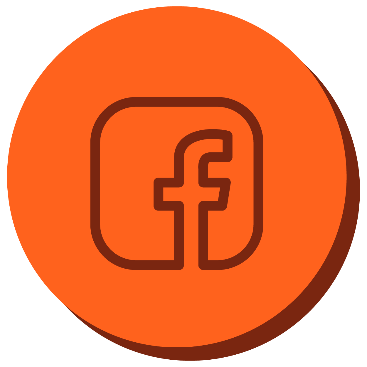 Ícone da rede social Facebook.